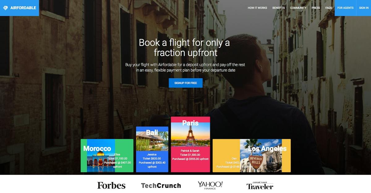 Airfordable — flight payment plan calculator