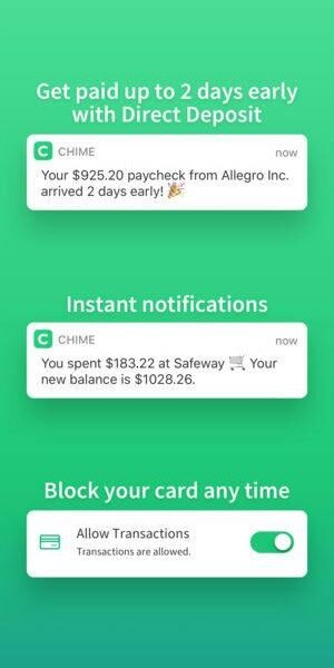 Chime — fee-free banking app