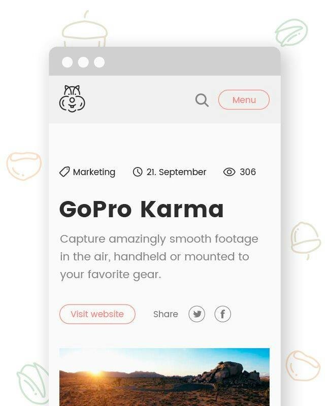 Chipmunk Theme — content curation homepage layout