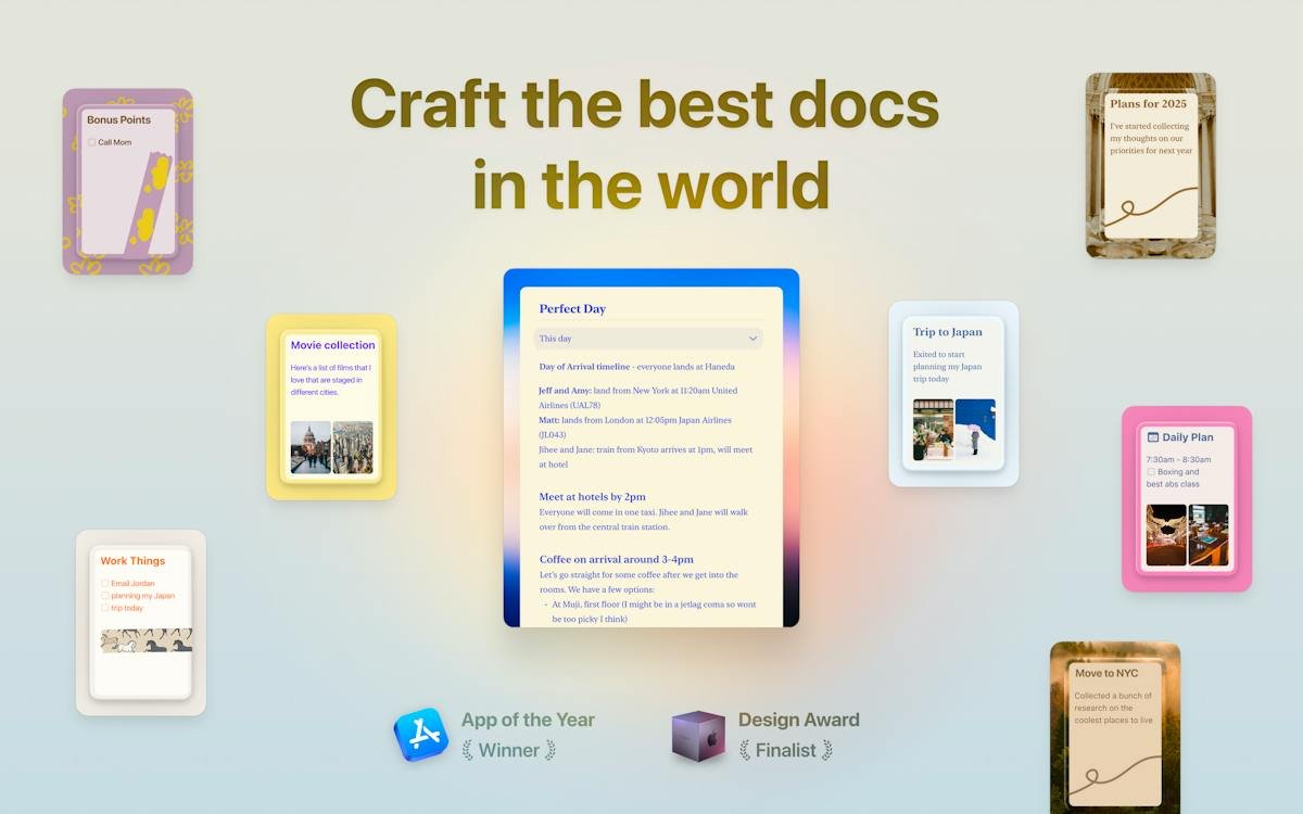 Craft.do — note document layout