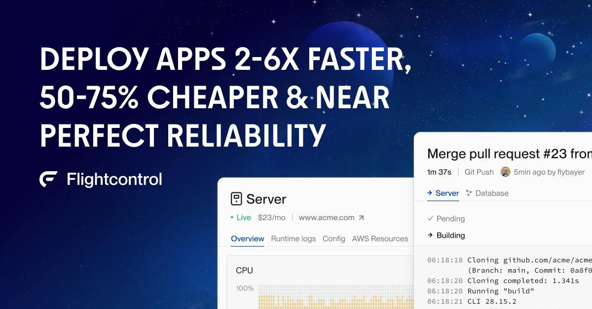 Flightcontrol — AWS deployment dashboard