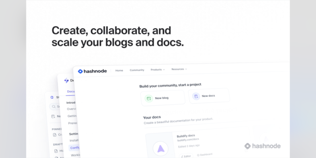 Hashnode — developer blog and docs editor