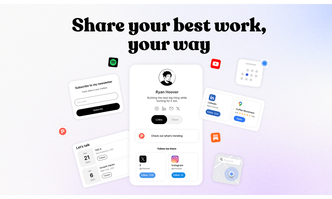 Paage — commerce-focused link-in-bio page
