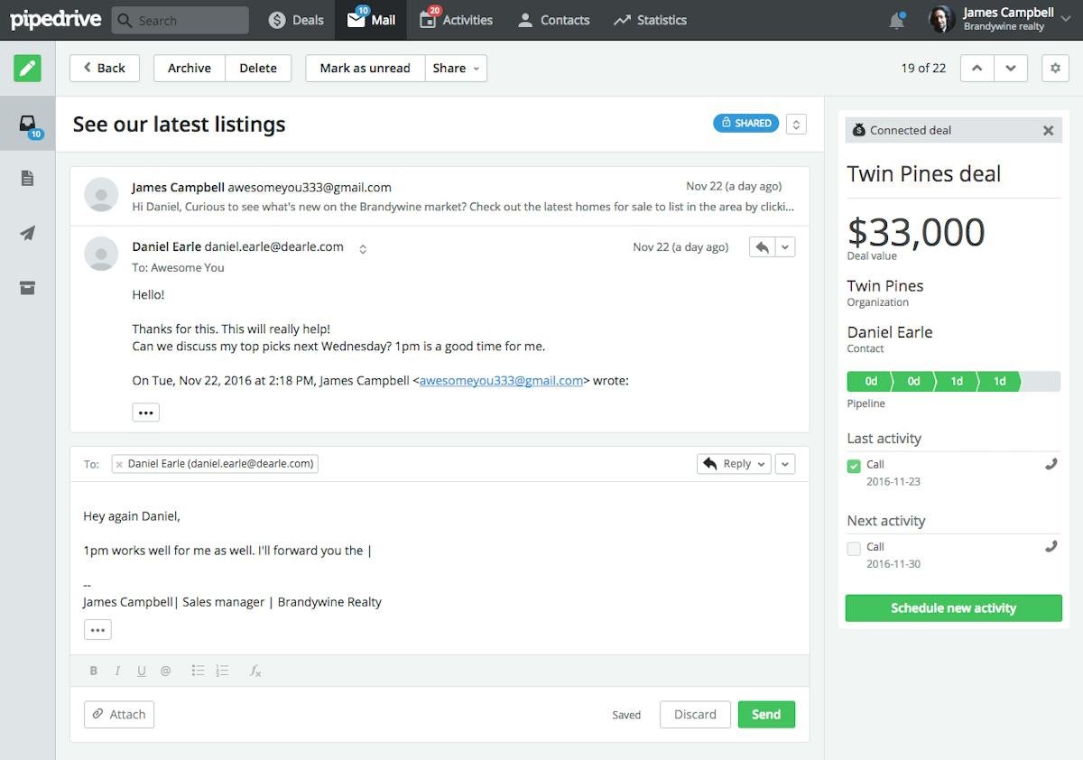 Pipedrive — visual sales pipeline board