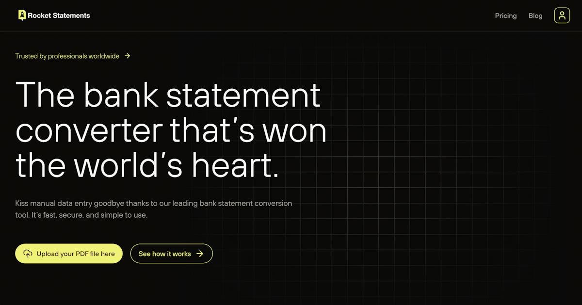 Rocket Statements — PDF bank statement conversion tool