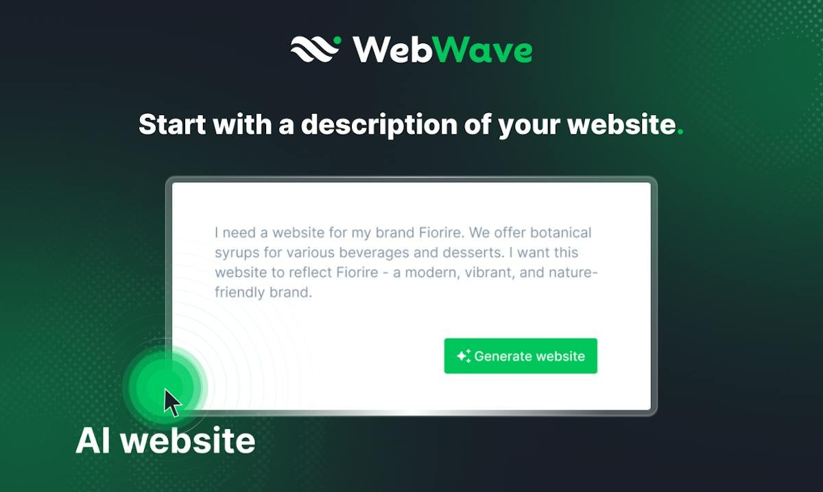 WebWave — drag-and-drop website editor canvas