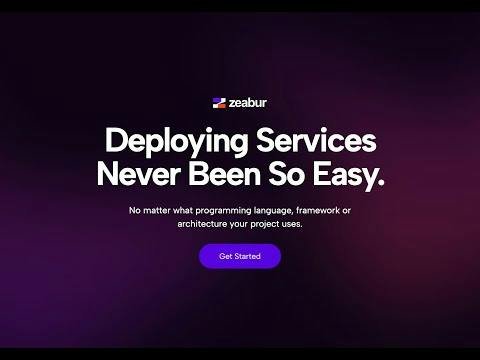 Zeabur — one-click deployment dashboard