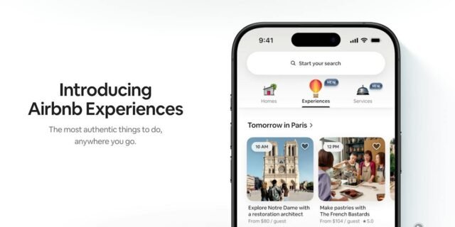 Airbnb — home and stay listings view