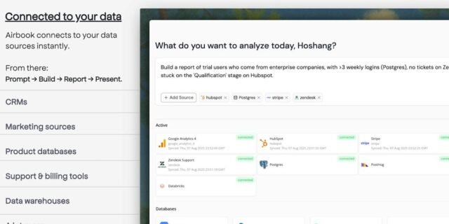 Airbook AI — auto-generated SQL and dashboard from a data question