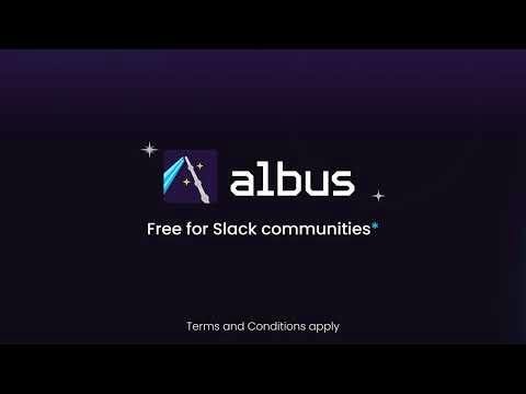 Albus — knowledge bot answering a question in Slack