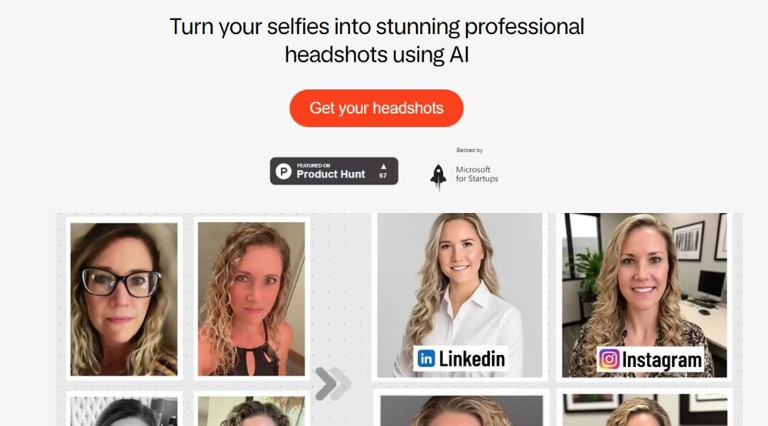 Alter AI — selfie turned into a professional headshot
