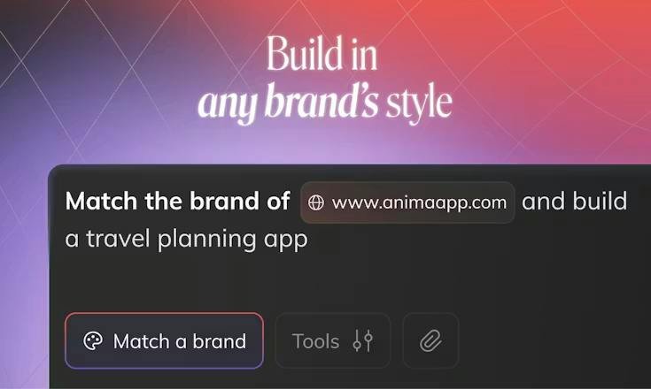Anima App — live website cloned into an editable design