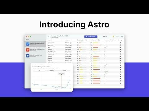 Astro — App Store keyword research dashboard