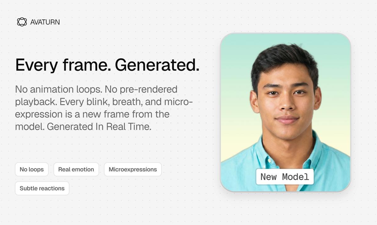Avaturn Live — real-time reactive AI avatar