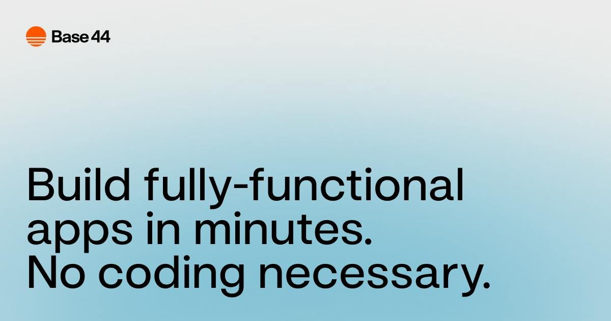 Base44 — building an app from a natural-language prompt