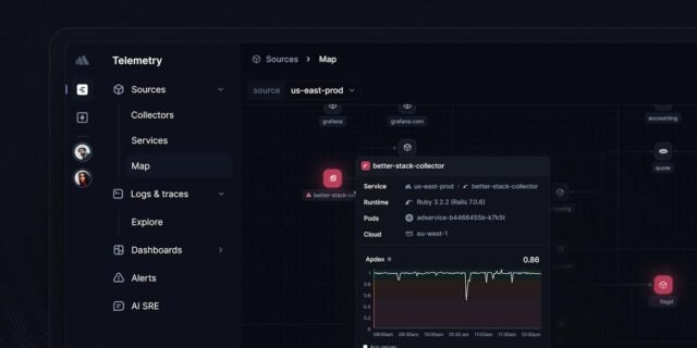 Better Stack — unified observability dashboard