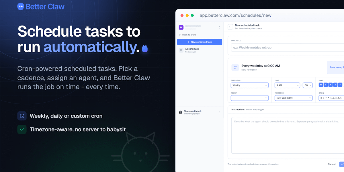 BetterClaw — AI agent dashboard and approvals