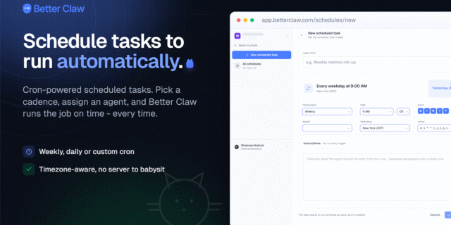 BetterClaw — AI agent dashboard and approvals