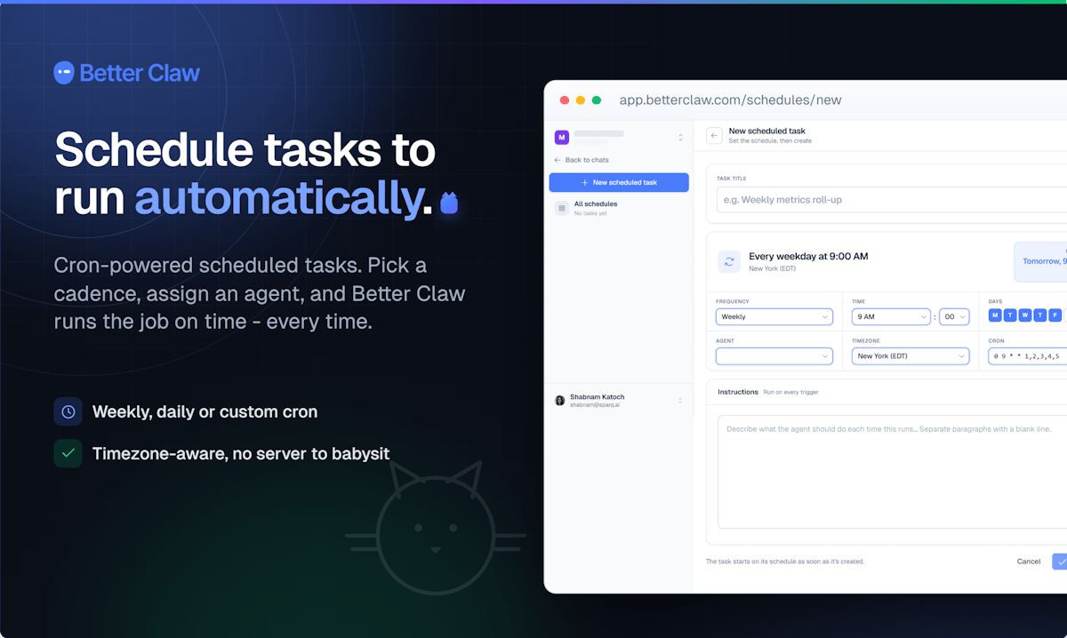 BetterClaw — AI agent dashboard and approvals