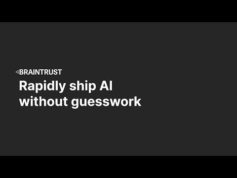 Braintrust — AI evaluation dashboard
