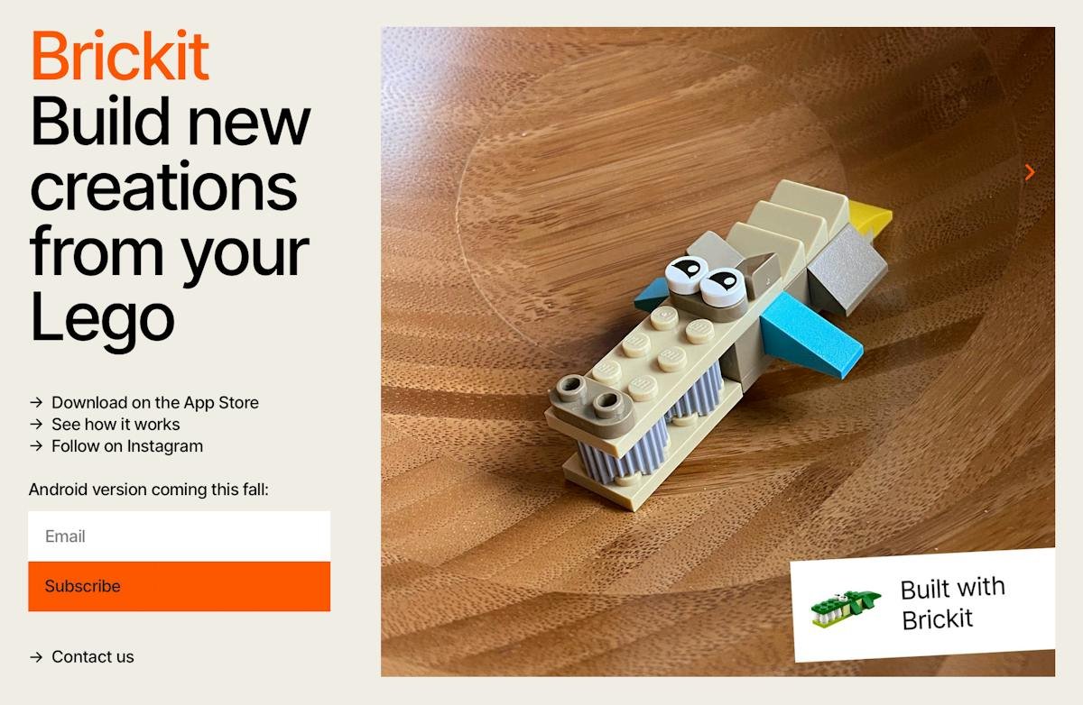 Brickit — scanning a pile of Lego bricks for build suggestions