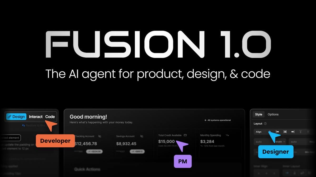 Builder.io — AI agent editing a live design-to-code workflow