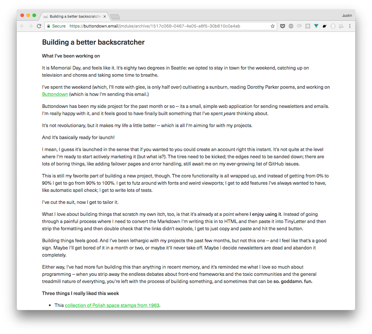Buttondown — markdown newsletter editor