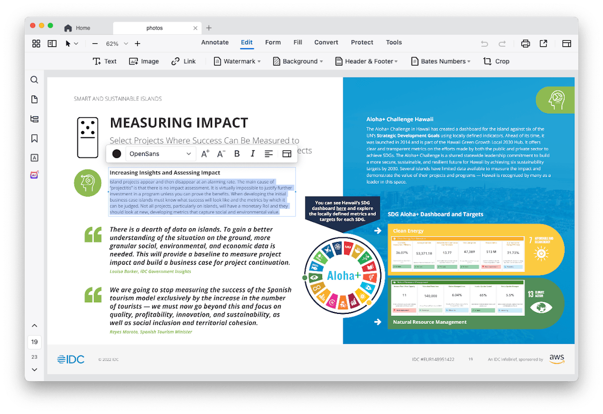 Cisdem PDFMaster — PDF text editing and OCR view