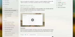 Cursor — AI agent editing a multi-file codebase