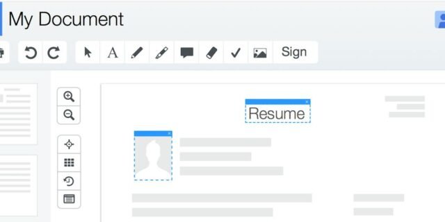 DocHub — browser-based PDF editing and signing view