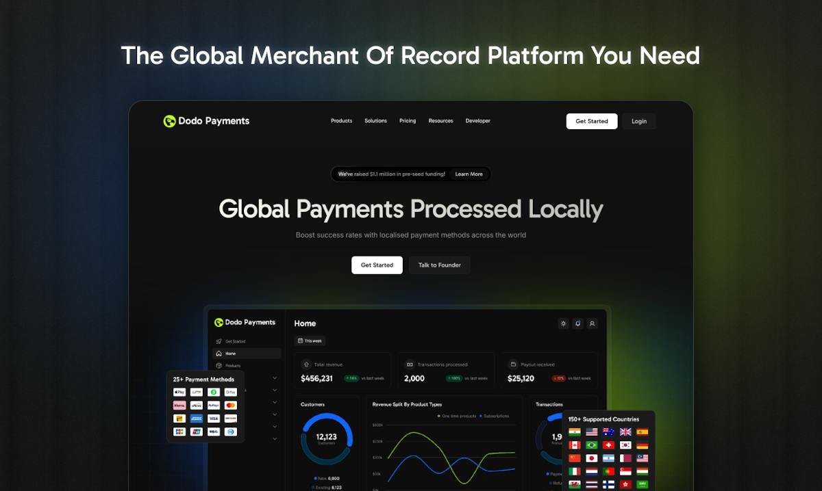 Dodo Payments — billing and revenue dashboard