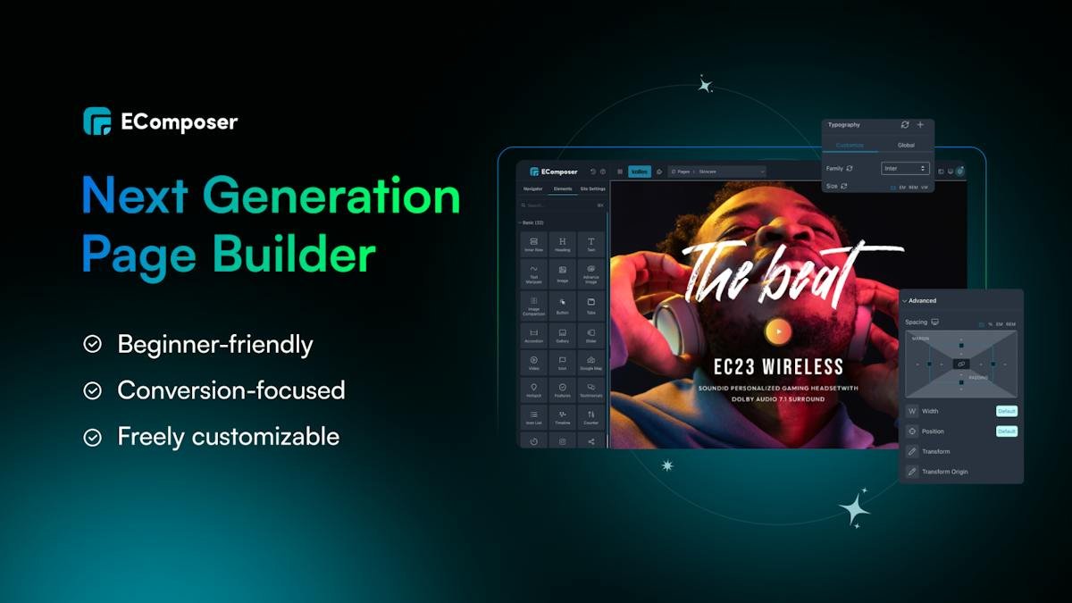 EComposer — drag-and-drop page builder for Shopify