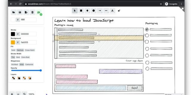 Excalidraw — hand-drawn style diagram on an infinite canvas