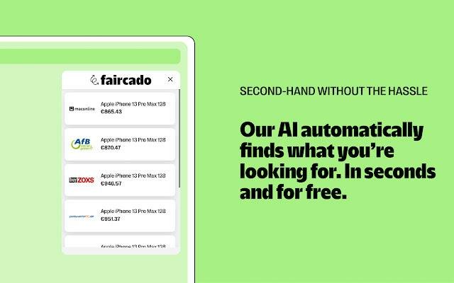 Faircado — second-hand listings matched to a searched product