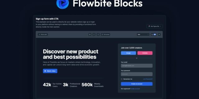 Flowbite — Figma design system built on Tailwind CSS