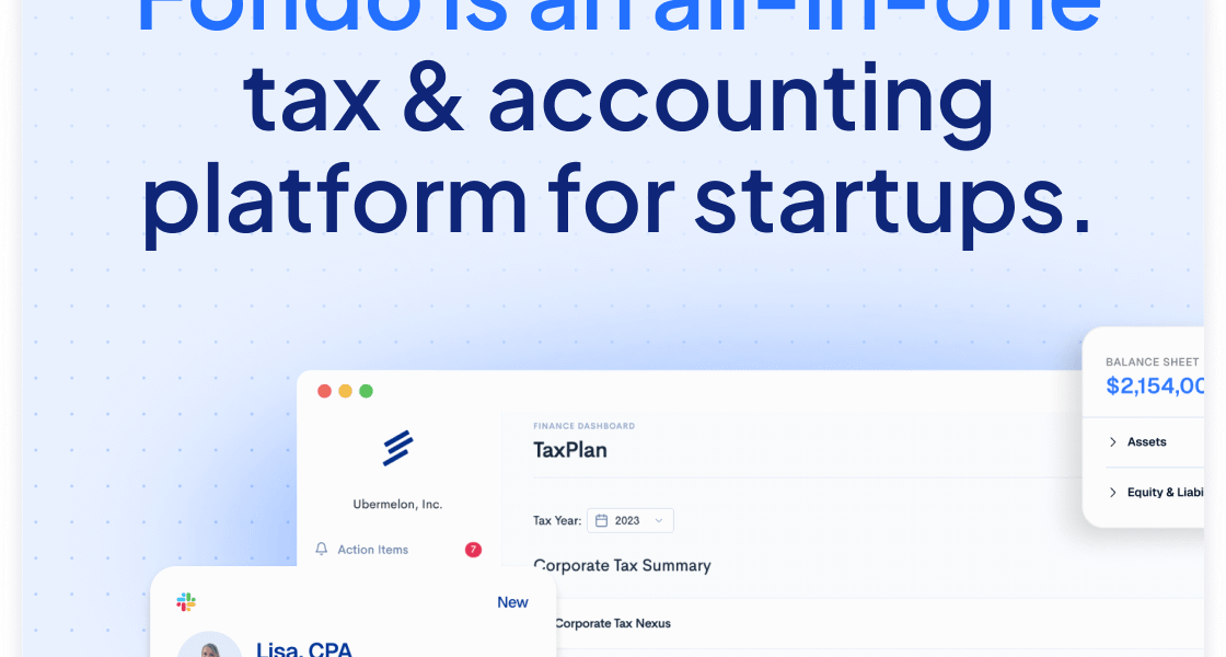 Fondo — startup finance dashboard