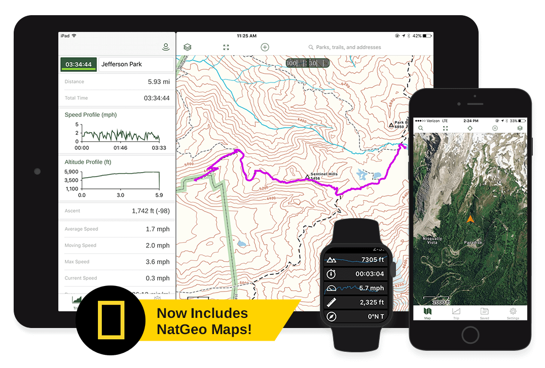 Gaia GPS — offline topo map and route view