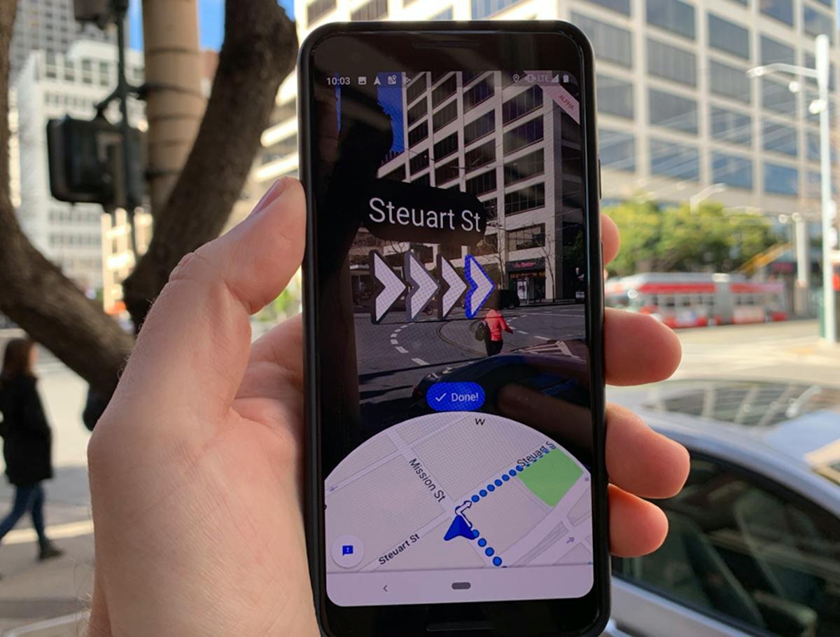 Google Maps — navigation and place discovery view