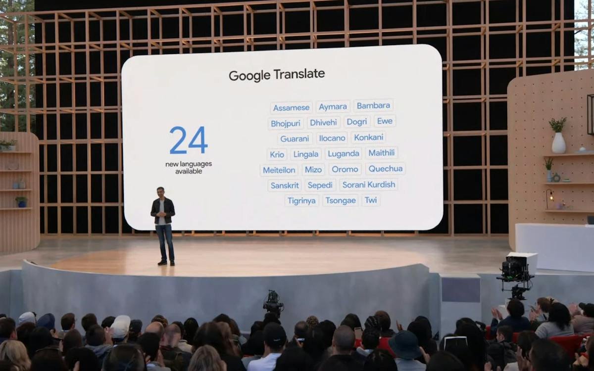 Google Translate — multi-language translation view