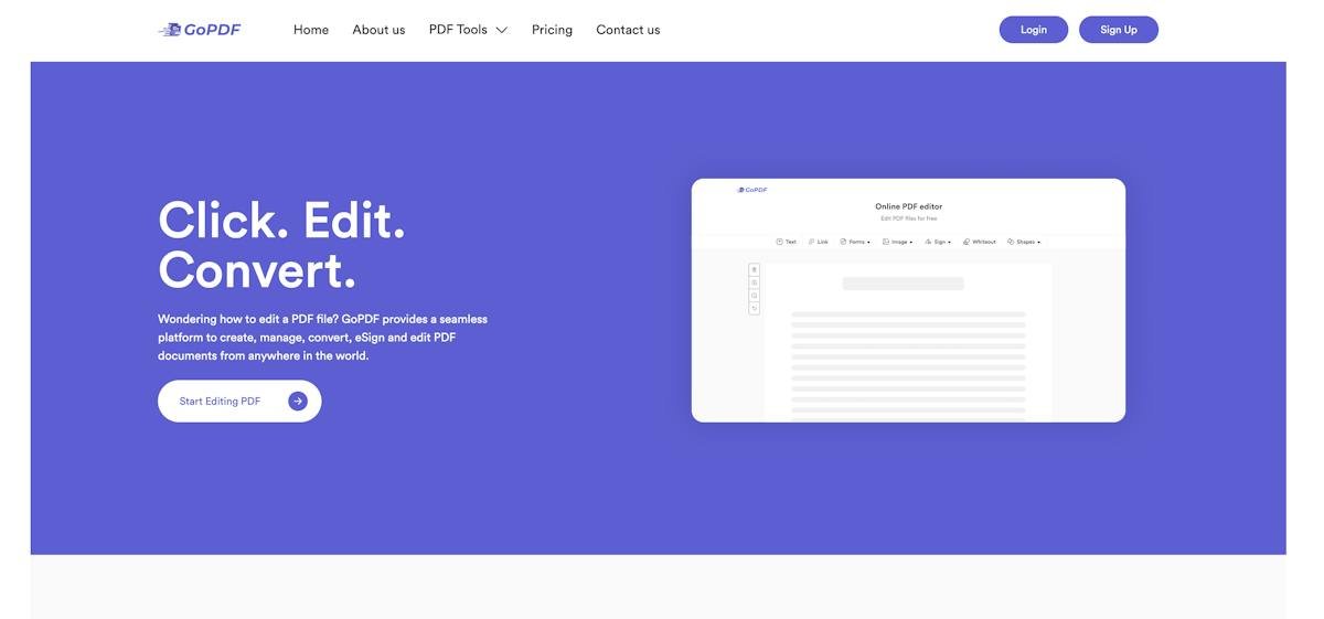 GoPDF — AI-powered PDF editor and document chat view