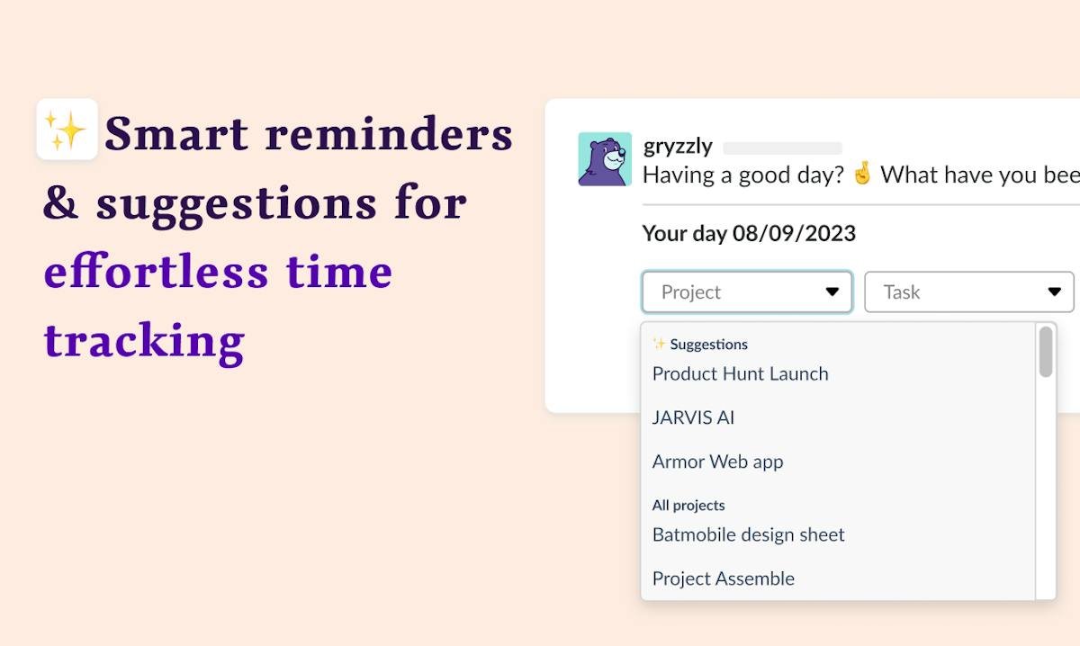 Gryzzly — team time and budget tracking view