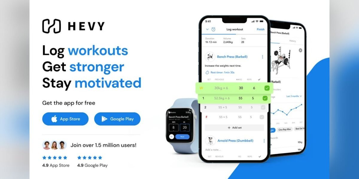 Hevy — workout tracking and routine view