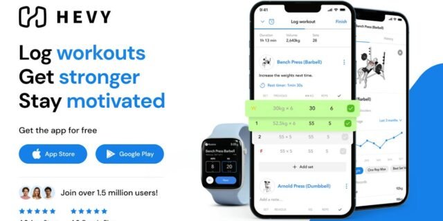 Hevy — workout tracking and routine view