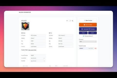 Invoice generator — invoice creation form