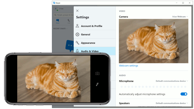 Iriun Webcam — Android phone as a wireless webcam