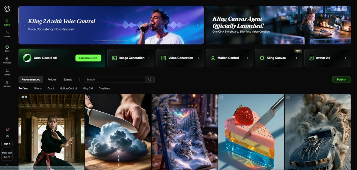KLING AI — AI video generation interface