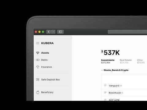 Kubera — net worth tracking dashboard