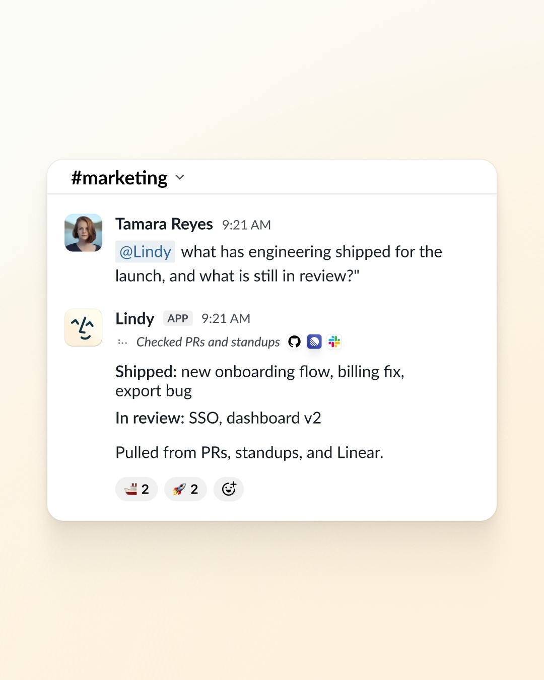 Lindy — AI teammate task automation view