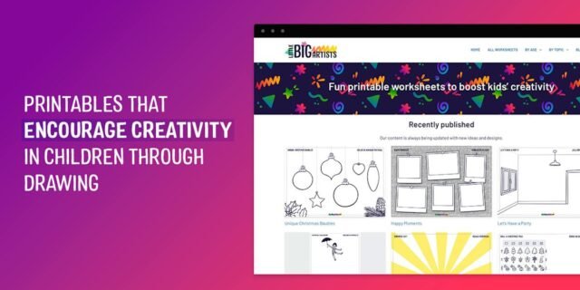 Little Big Artists — printable drawing worksheet