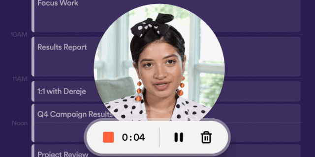Loom — screen recording and video sharing view